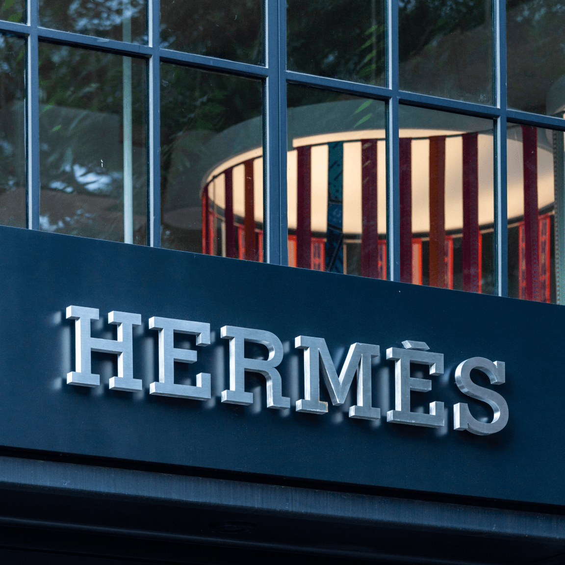 Hermès sign on a building - Fashion in Williamsburg, Brooklyn