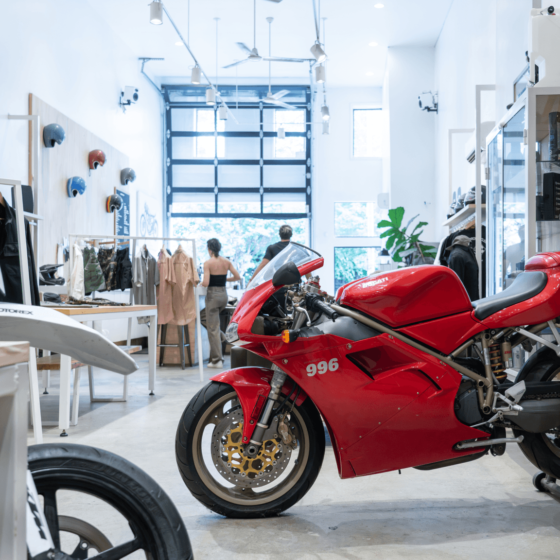 Motorbike inside retail store - Fashion in Williamsburg, Brooklyn