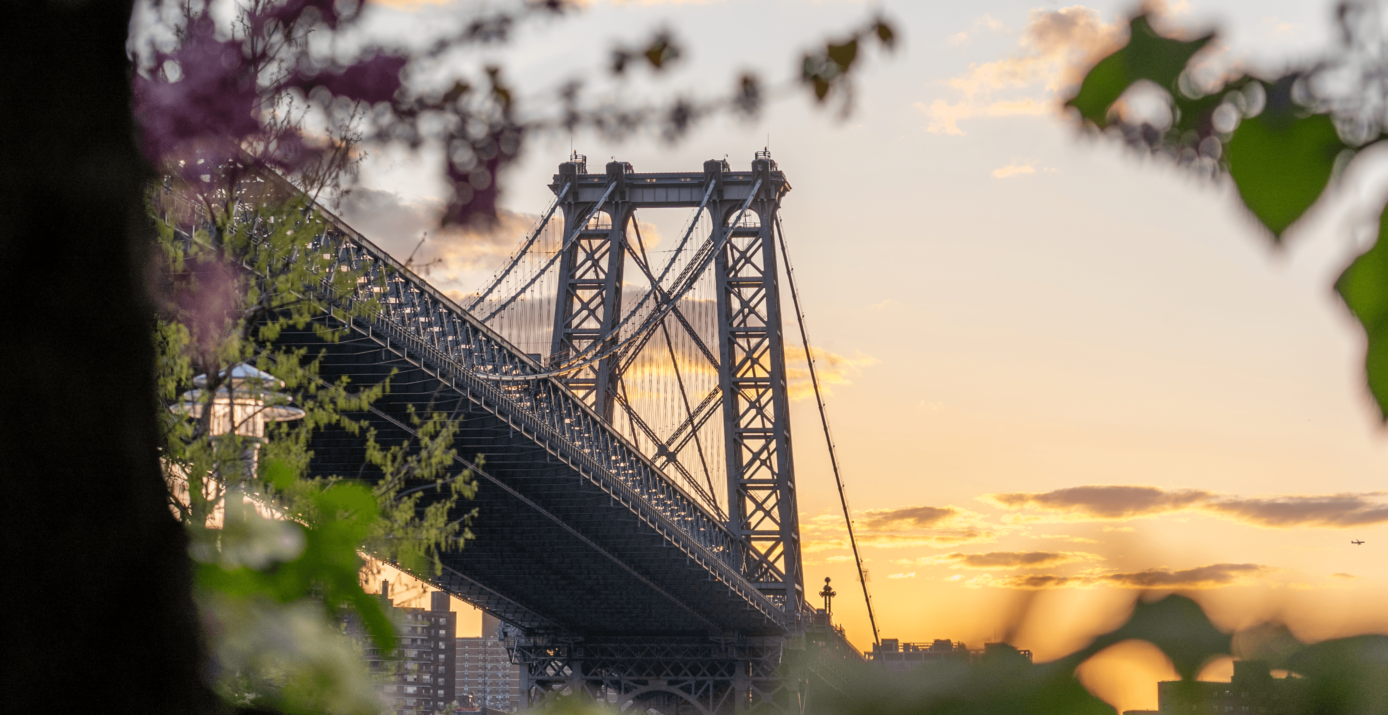 Williamsburg Bridge at sunset, Brooklyn NY