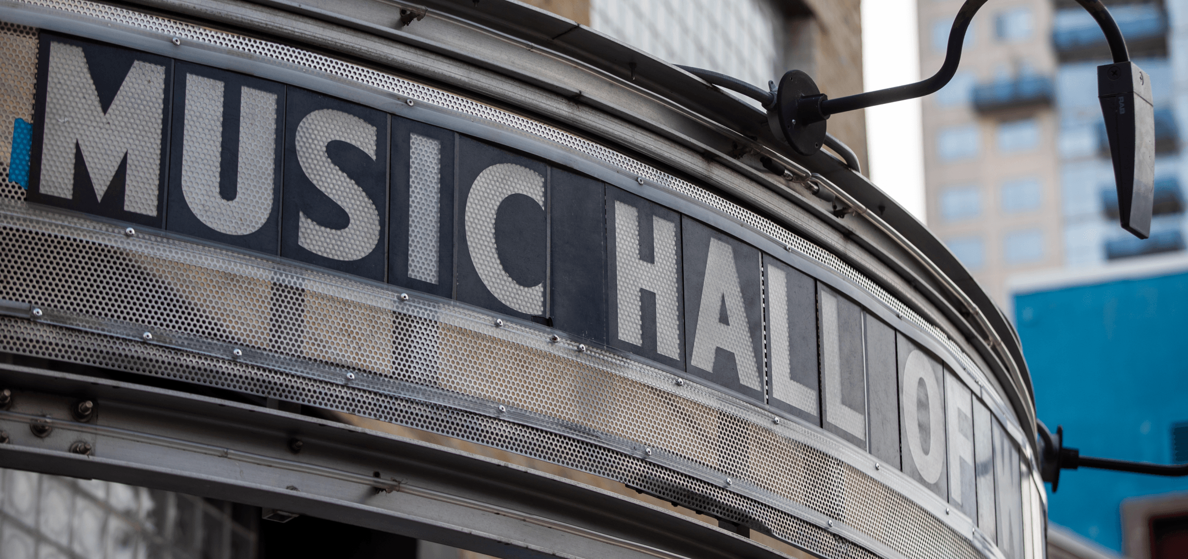 Closeup of of Music Hall of Williamsburg sign - Culture in Williamsburg, Brooklyn