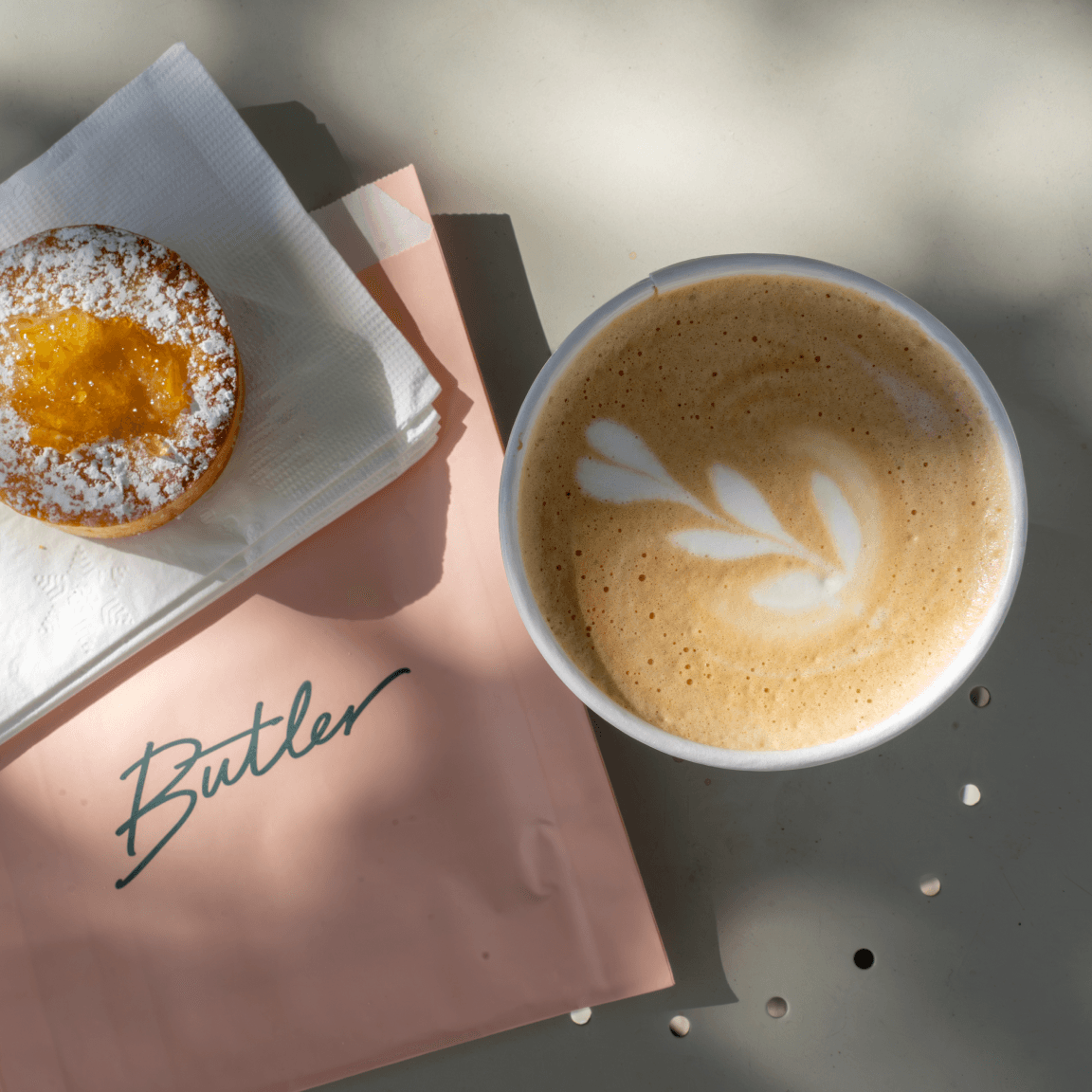 Craft coffee and tart in Williamsburg, Brooklyn